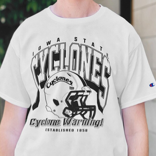 Champion Cyclones Helmet White Short Sleeve T-Shirt